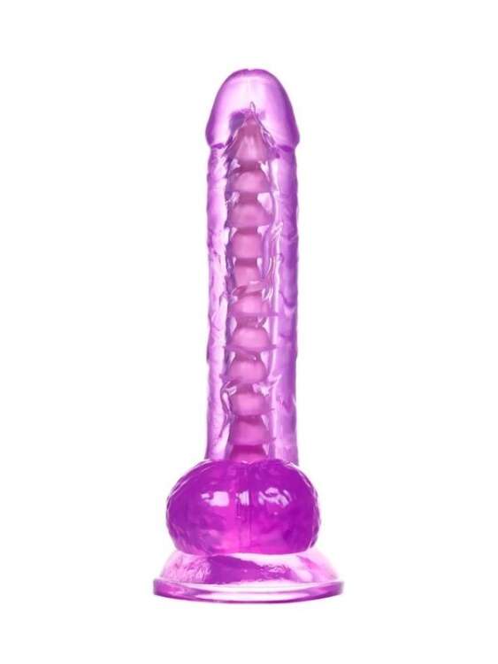 Censan Kıkırdaklı Jel Dildo Celiam, TPE, mor, 20,5 cm - 2