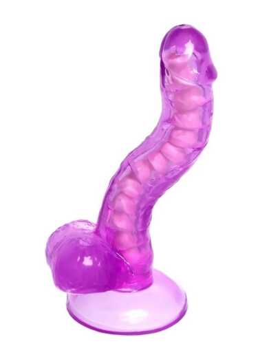 Censan Kıkırdaklı Jel Dildo Celiam, TPE, mor, 20,5 cm - 4