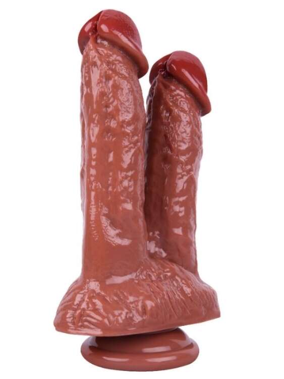 Noctis 21cm Kahverengi Çiftli Dildo No:61 - 3