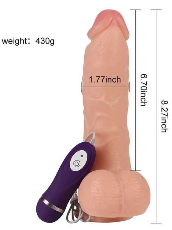 Shequ Adam Vibrating Realistik Vantuzlu Titreşimli Dildo 21 cm - 2