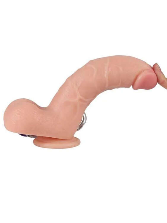 Shequ Adam Vibrating Realistik Vantuzlu Titreşimli Dildo 21 cm - 3