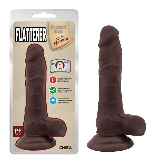 Flatterer Kıkırdaklı Gerçekçi Dildo - 18.6cm Zenci - 1