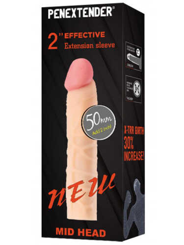 Penextender Mid Head 50mm Dolgulu Penis Kılıfı - 2