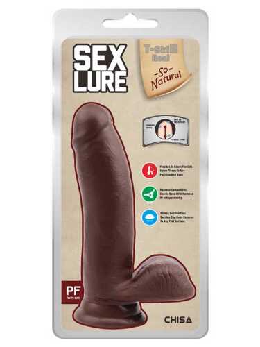 Sex Lure Kıkırdaklı Gerçekçi Dildo - 17.5cm Zenci - 2