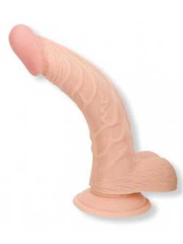 SECRETGAME Yapay Penis Curved Passion Vantuzlu Dildo 19 cm - Realistic testicle dildo, penis vibrator with suction cups, sex toys+18 - 2