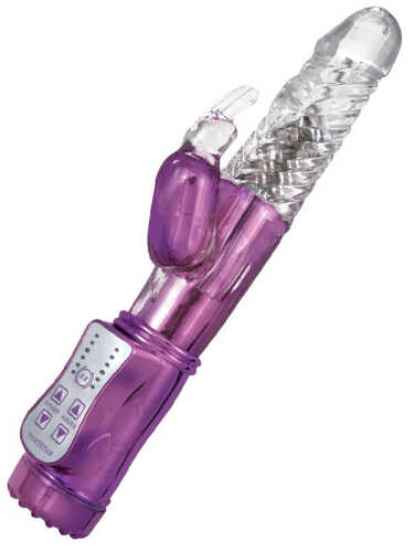 SECRETGAME Yayo Oynar Başlıklı Tavşan Vibratör - Mor - Rotating Head Rabbit Vibrator - Purple fantasy sex toys - 1