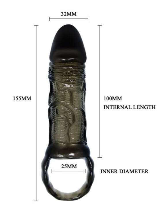 Censan 10 cm Zenci Penis Kılıfı - 5