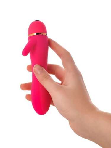Censan Klitoral Uyarıcılı 20 Modlu Vibratör Silikon Pembe 15 cm - 4