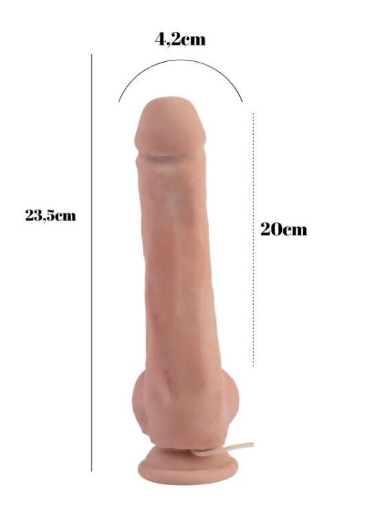 Extra Fun 23.5cm Kıkırdaklı Gerçekçi Realistik Vibratör - 5