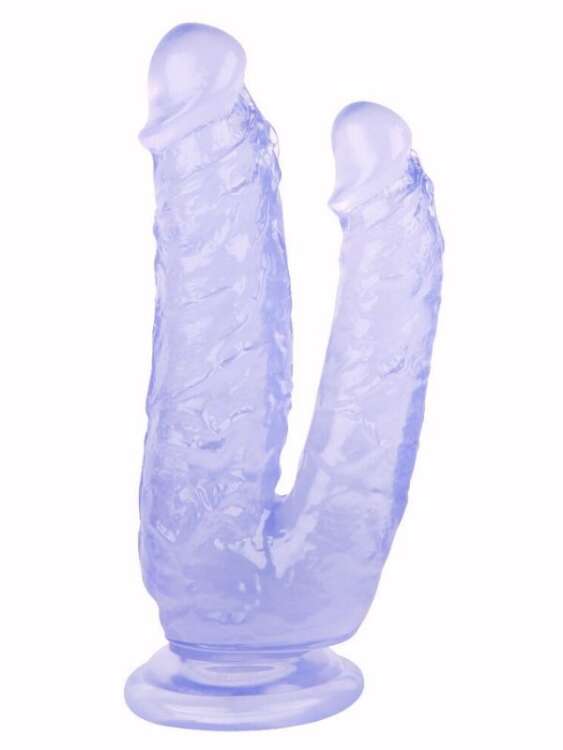 Noctis 19cm Mor Çiftli Dildo No:76 - 1