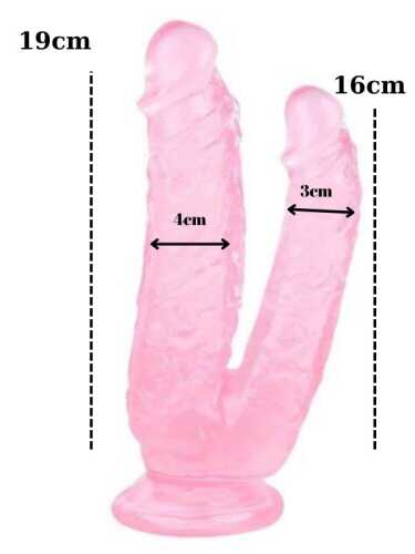 Noctis 19cm Pembe Çiftli Dildo No:76 - 3