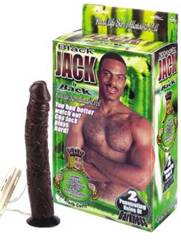 SECRETGAME Black Jack Şişme Erkek - inflatable male doll with vibrating penis - 1