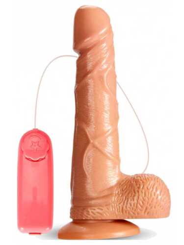 SECRETGAME J.B. Titreşimli 19cm - Realistic dildo with vibrating testicles, dildo masturbator sex toys+18 - 1